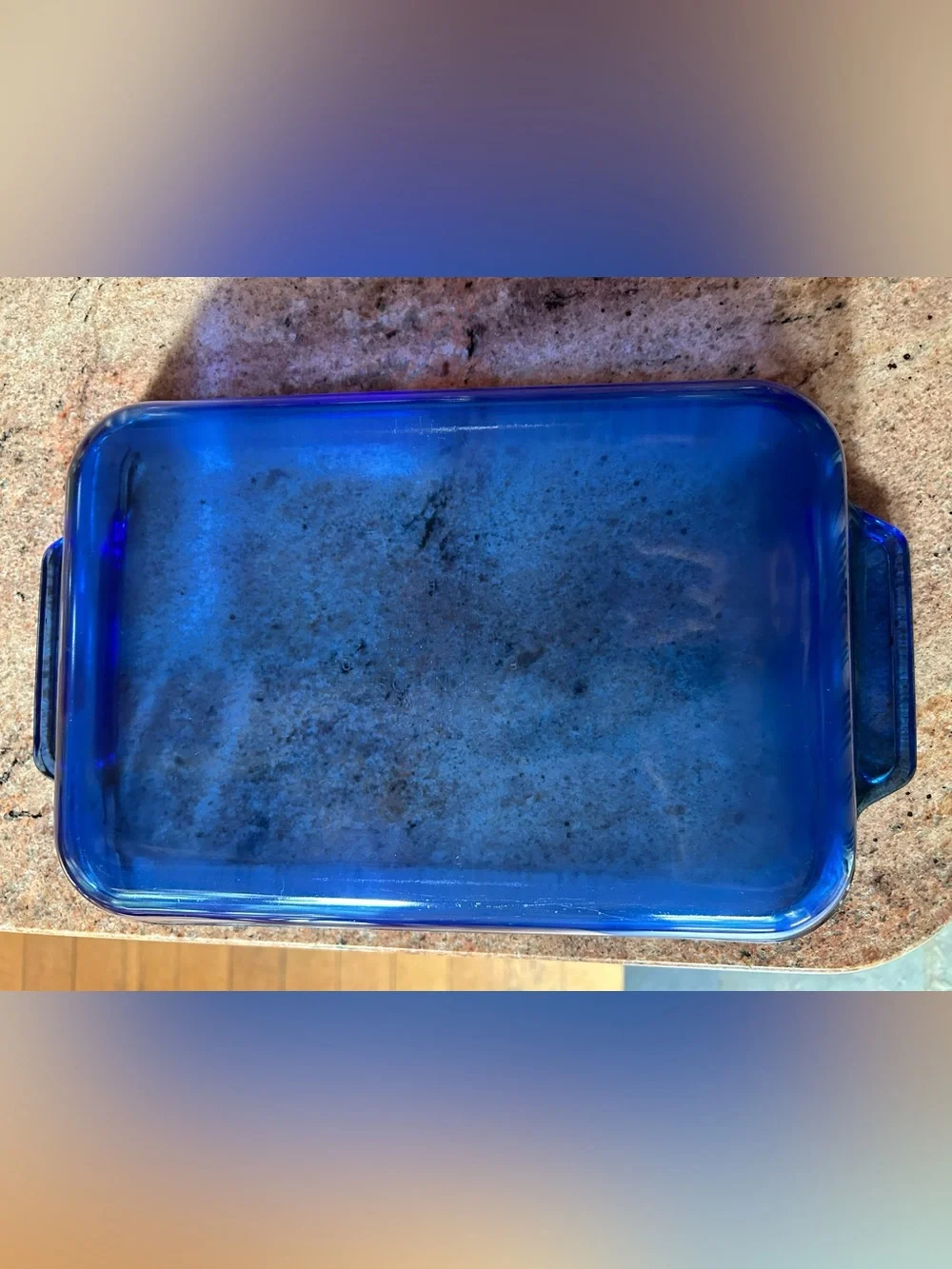 (2)Anchor Hocking Vintage Cobalt Blue Glass 8x11.5x2” Baking Dishes No Chips